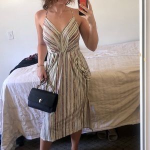 NWOT BCBG Striped V-Neck Maxi Dress